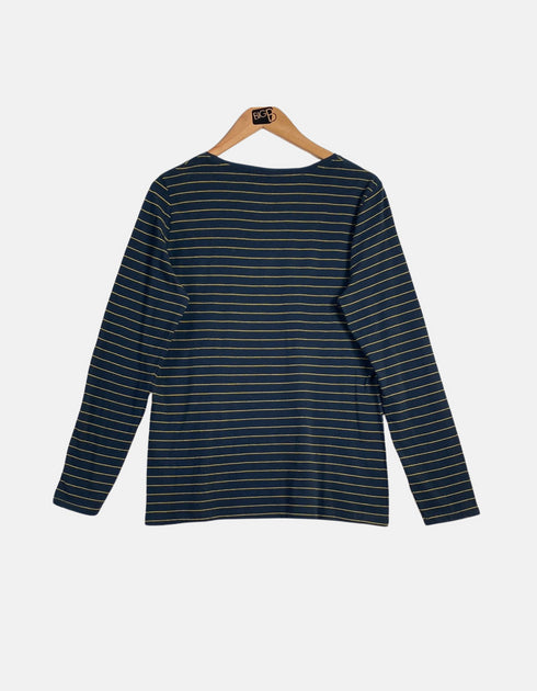 Navy Striped Long-Sleeve Tee